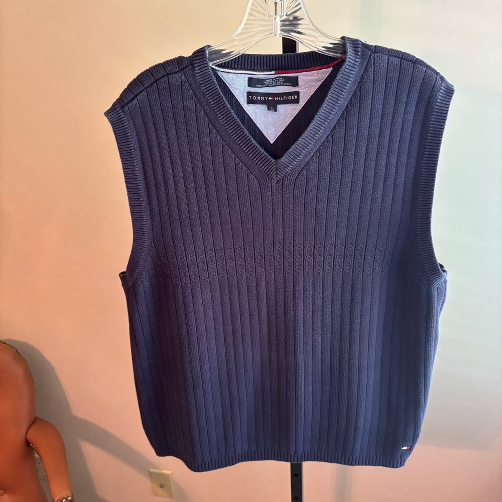Tommy Hilfiger‎ Blue V-Neck Sweater